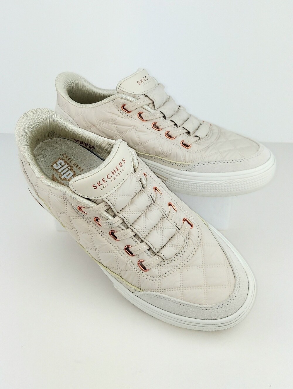 Skechers Slip-Ins Arch Fit Arcade Sneakers Off-White 7.5 - Picture 14 of 14
